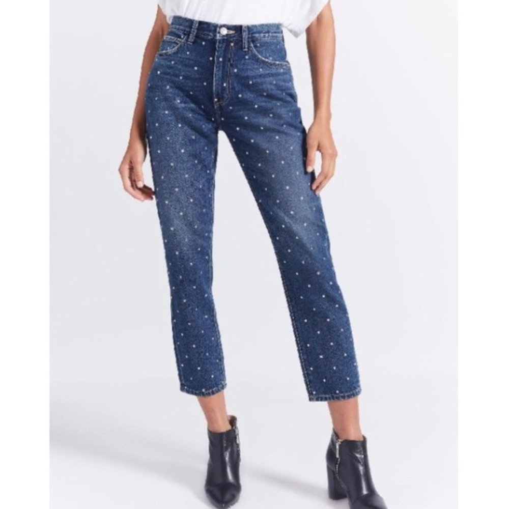 Current Elliot The Studded Vintage High Rise Jeans Size 29 NWT